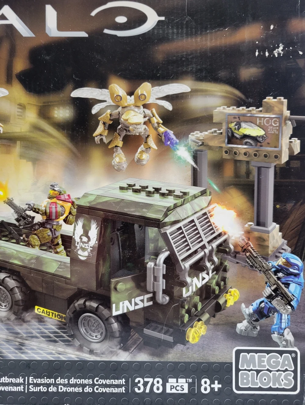 New Sealed Mega Bloks HALO Covenant Drone 378 Pc set Model#: CND03